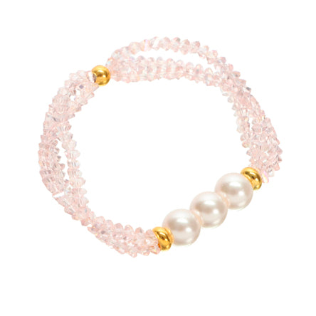 Pulsera De Perlas Rosa