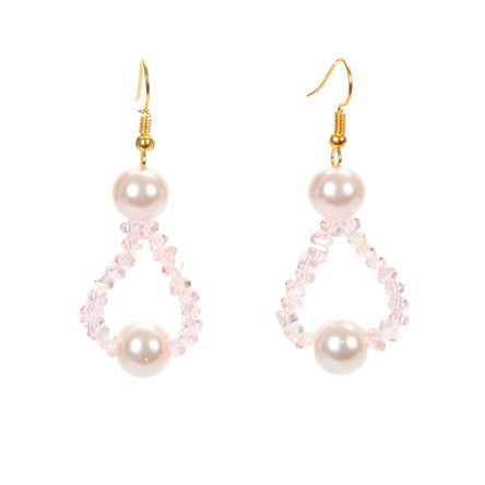 Aretes De Perlas Rosa