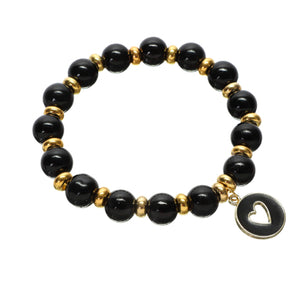 Pulsera De Perlas-Negro