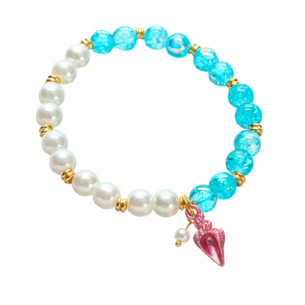 Pulsera Azul Con Perlas