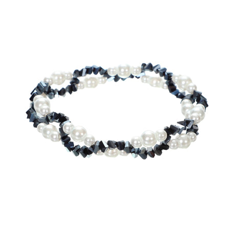Pulsera Acerina Con Perlas