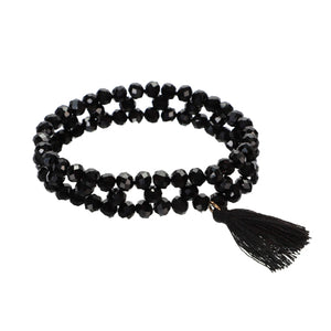 Pulsera De Cristal Y Borla