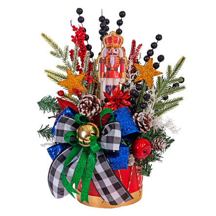 Arreglo Navideño Cascanueces Multicolor