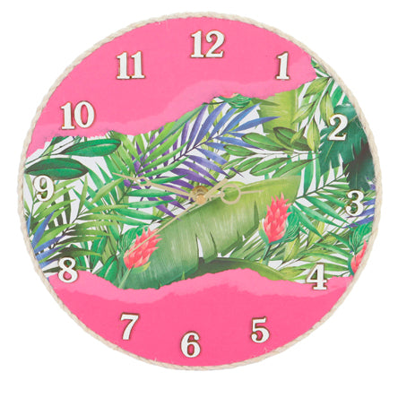 Reloj Rosa Con Papel Scrap