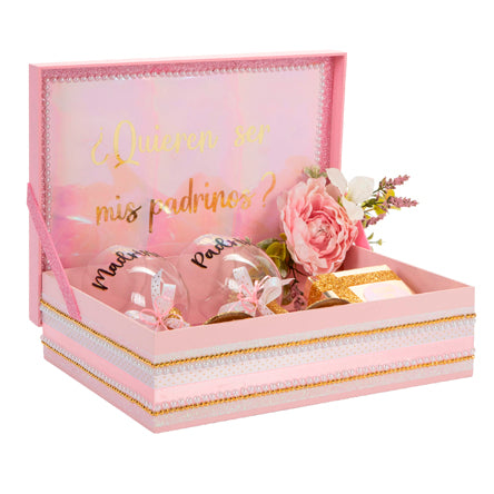 Caja De Regalo Padrinos Xv Años