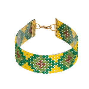 Pulsera Rombos Verdes