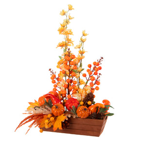 Arreglo Otoñal Con Calabazas