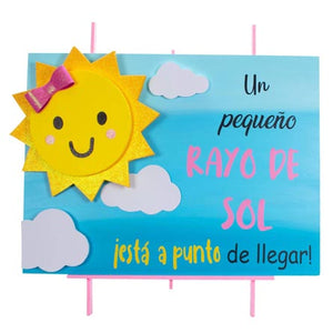 Letrero Baby Arcoíris Con Sol
