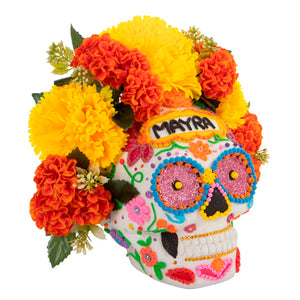 Calaverita De Azúcar Con Flores