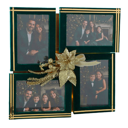 Portarretrato Navideño Verde-Oro