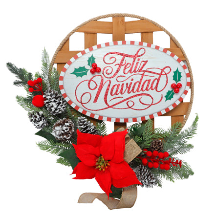 Letrero Navideño Rustico