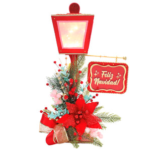 Faro Navideño Nochebuena Roja