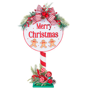 Letrero Con Galletitas De Jengibre Navideñas