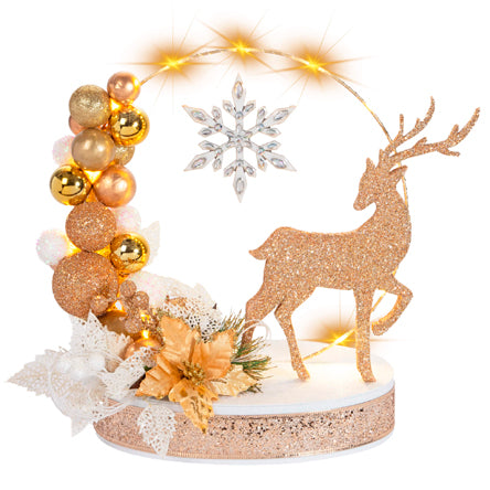 Centro De Mesa Venado Con Esferas