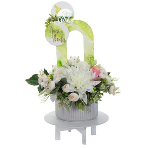 Arreglo De Mesa Boda Verde-Blanco