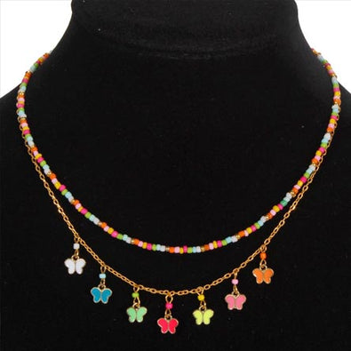 Fantasías Miguel Clave:IP2558 Collar Con Mariposas Dije