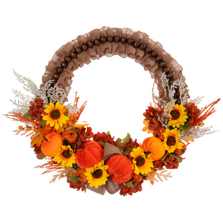 Corona Otoñal Con Calabazas