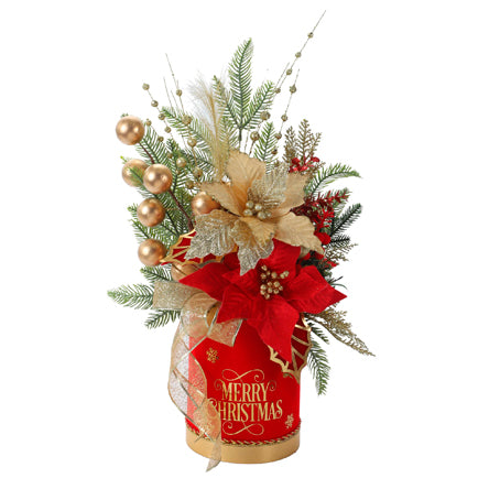 Arreglo Navideño Rojo-Oro