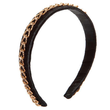 Diadema Negra Con Cadena
