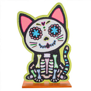 Gatito Calavera Neon