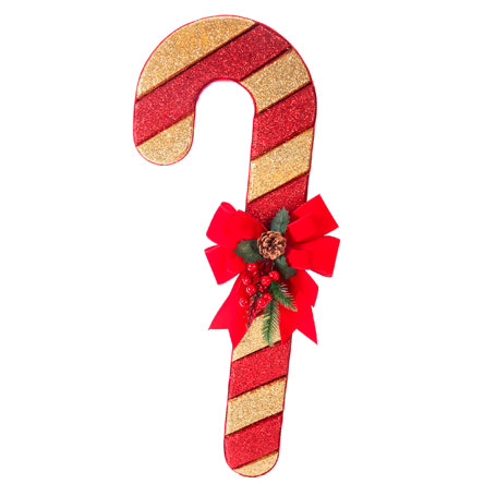 Bastón Navideño Rojo-Blanco