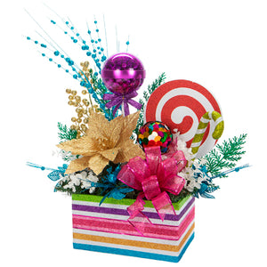 Arreglo Navideño Con Paleta Caramelo