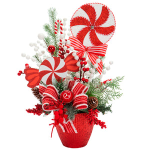 Arreglo Navideño Con Caramelos