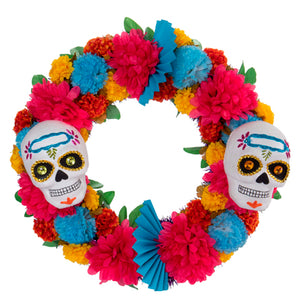 Corona Flores Con Calaveras