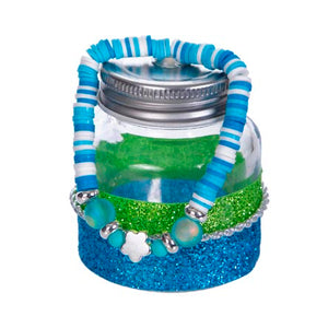 Pulsera Azul Cuenta Heishi