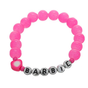 Pulsera Rosa Con Corazón