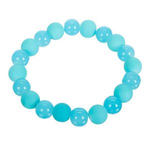 Pulsera Azul Cuentas Caucho
