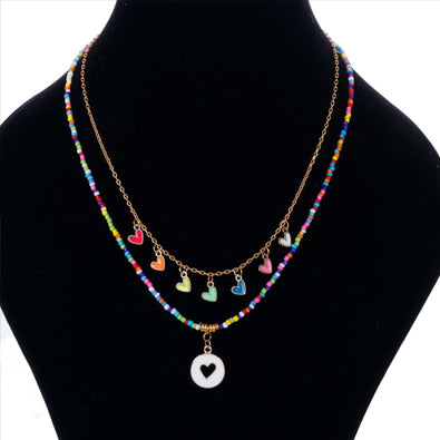 Fantasías Miguel Clave:NT77 Collar Con Dijes Corazón