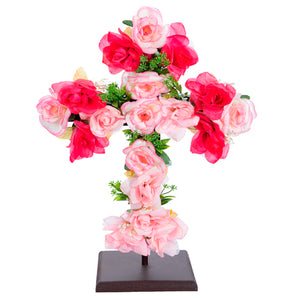 Cruz Con Flores Rosas