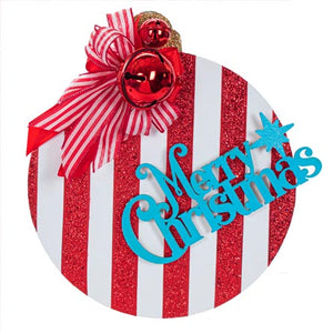 Esfera Merry Christmas Rojo-Azul