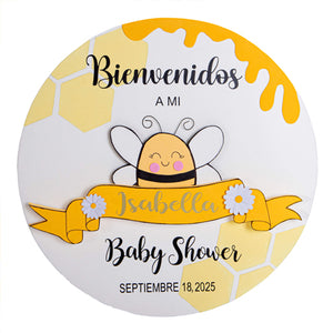 Letrero Bienvenida Baby Abejitas