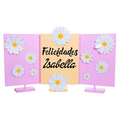 Fantasías Miguel Clave:VY567 Letrero Felicidades Margaritas