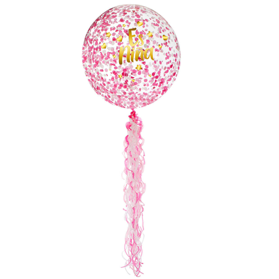 Art.10006 Kit Decorativo Globo Es Niña  1pz