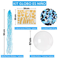 Art.10007 Kit Decorativo Globo Es Niño  1pz