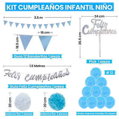 Fantasías Miguel Art.10014 Kit Cumpleaños Niño  1pz