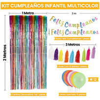 Art.10015 Kit Cumpleaños Multi Color  1pz