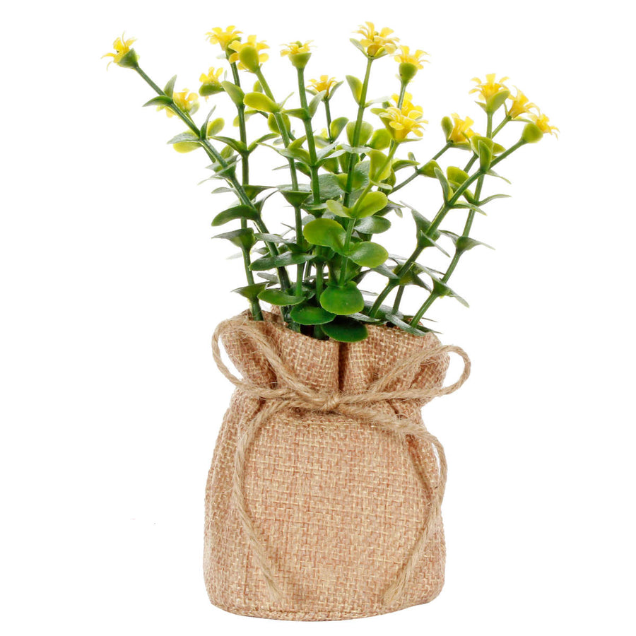 Art.10535 Planta C/Flor 15cm Base D/Yute