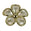 Fantasías Miguel Art.10698 Flor Lily Fina Aperlada 44x8mm 24pz Oro/Perla