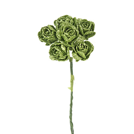 Art.10777 Ramito Rosas Diamantadas X6 Flores