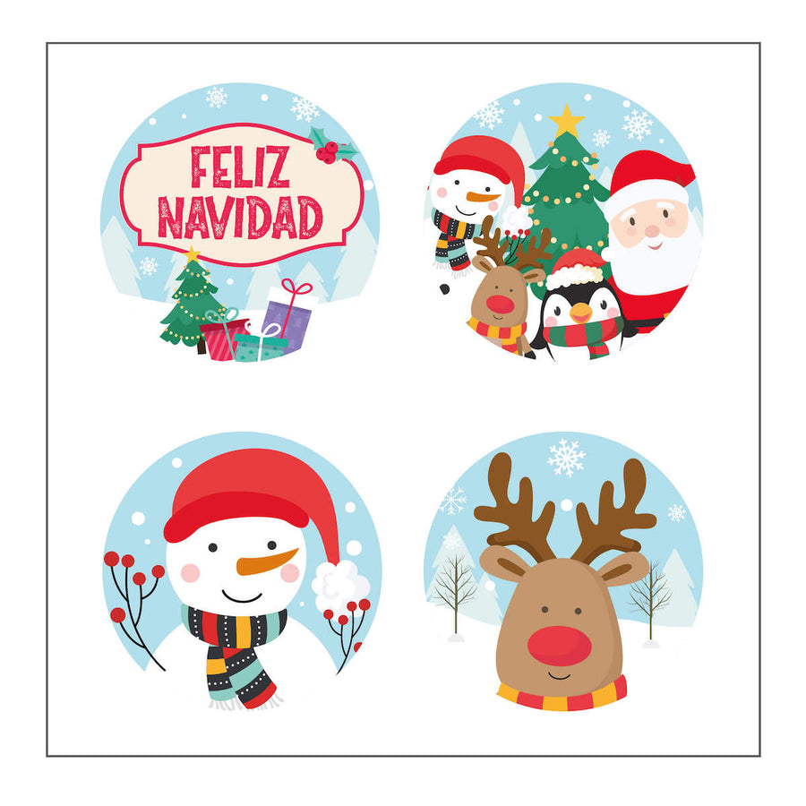 Art.10976 Calcomanía Círculo Navidad