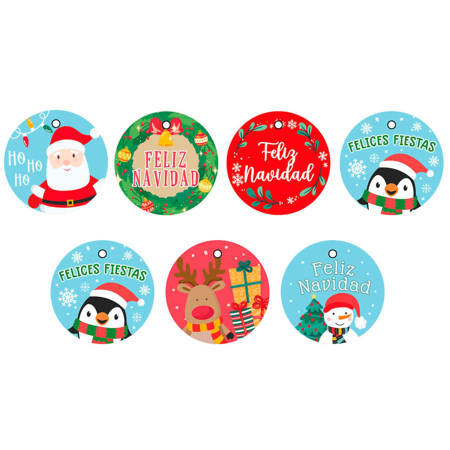 Art.10994 Tarjetas Navidad Redondas Personajes