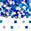 Fantasías Miguel Art.10998 Lentejuela Decorativa Cuadrada 6mm 10g Azul Multi