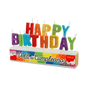 Art.1463 Velas Happy Birthday Y Feliz Cumpleaños (aprox 13pz)