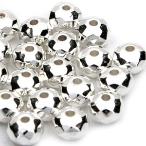 Art.1604 Cuenta Rondel Facetado Oro/Plata