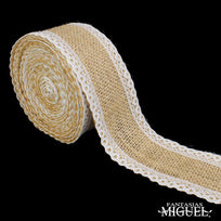 Art.1639 Listón Yute Con Encaje 5cm 5m