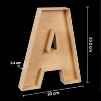 Art.1885 Caja Forma De Letra 25cm 1pz